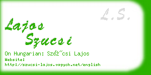 lajos szucsi business card